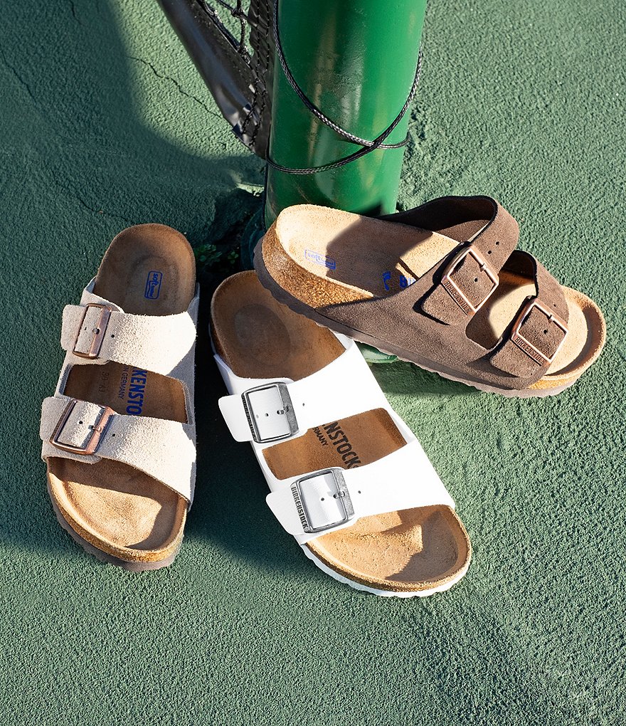 Birkenstock Women's Arizona Suede Dual Adjustable Buckle Strap Sandals