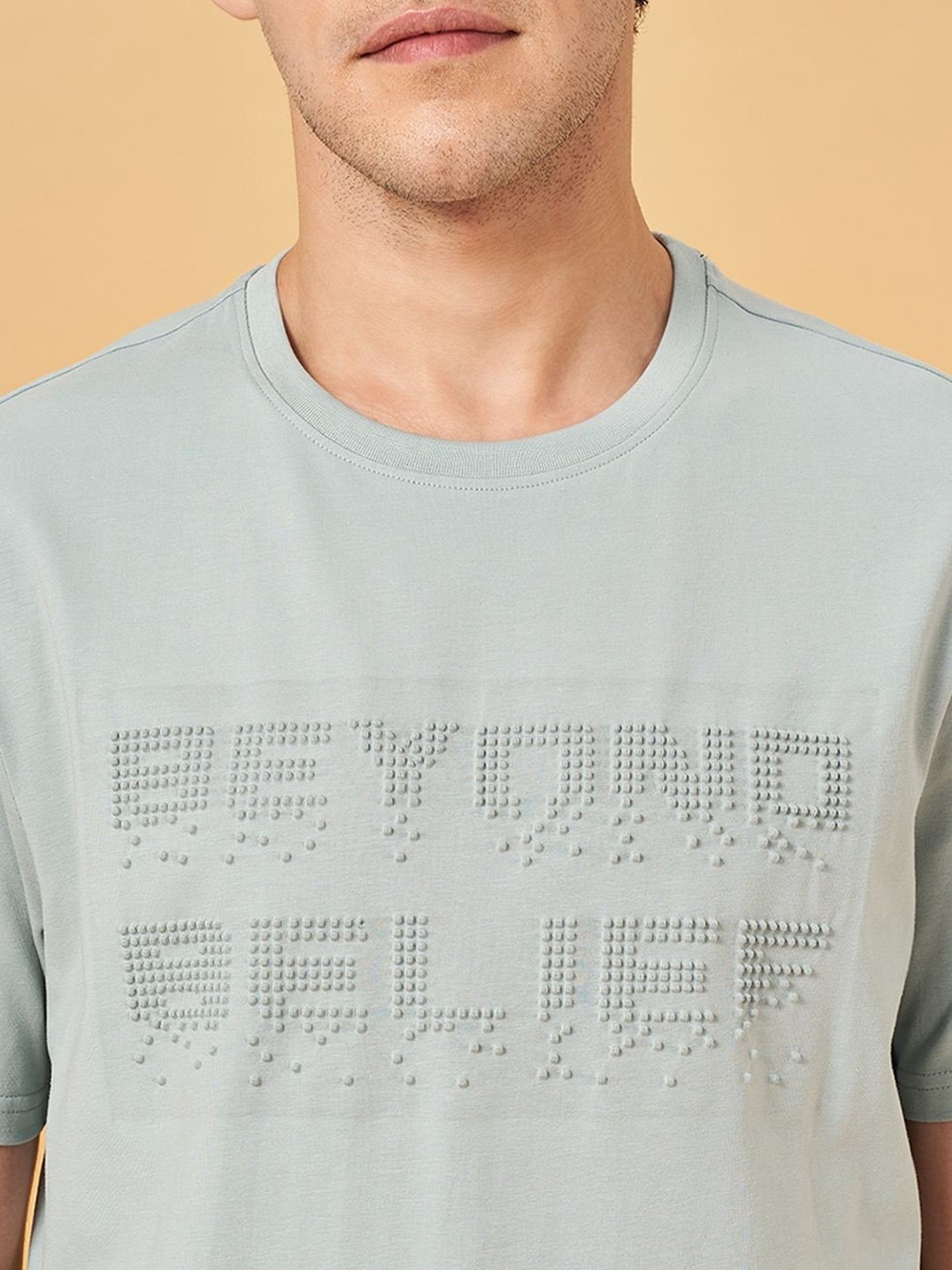 Street 808 by Pantaloons Nile Blue Regular Fit Printed T-Shirt