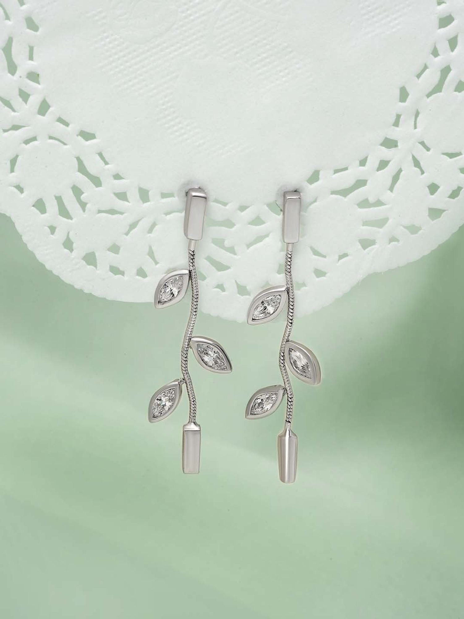 Silberry 925 Sterling Silver Vineyard Drop Earrings for Women