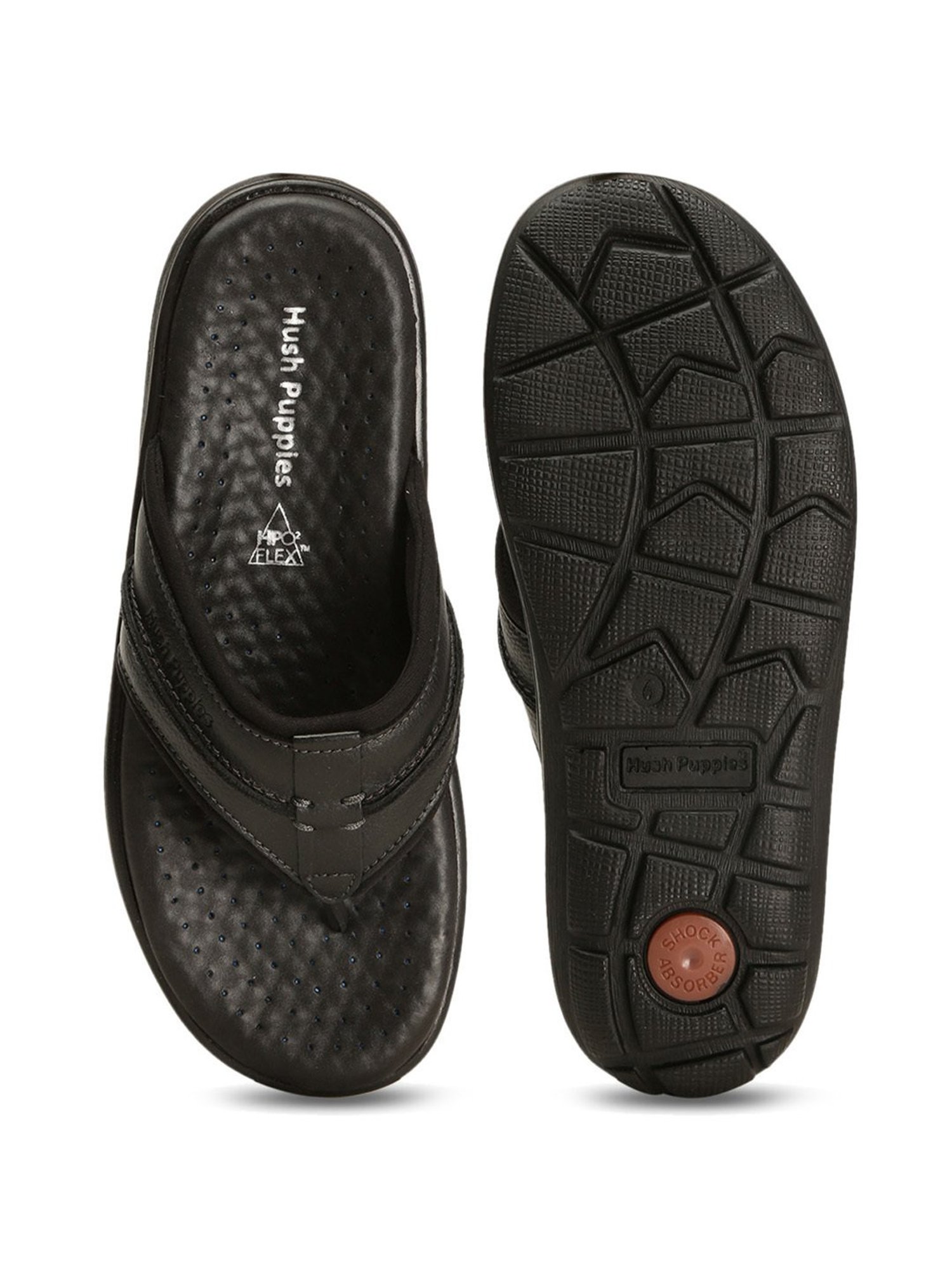 Hush Puppies by Bata Men's Coal Black Thong Sandals
