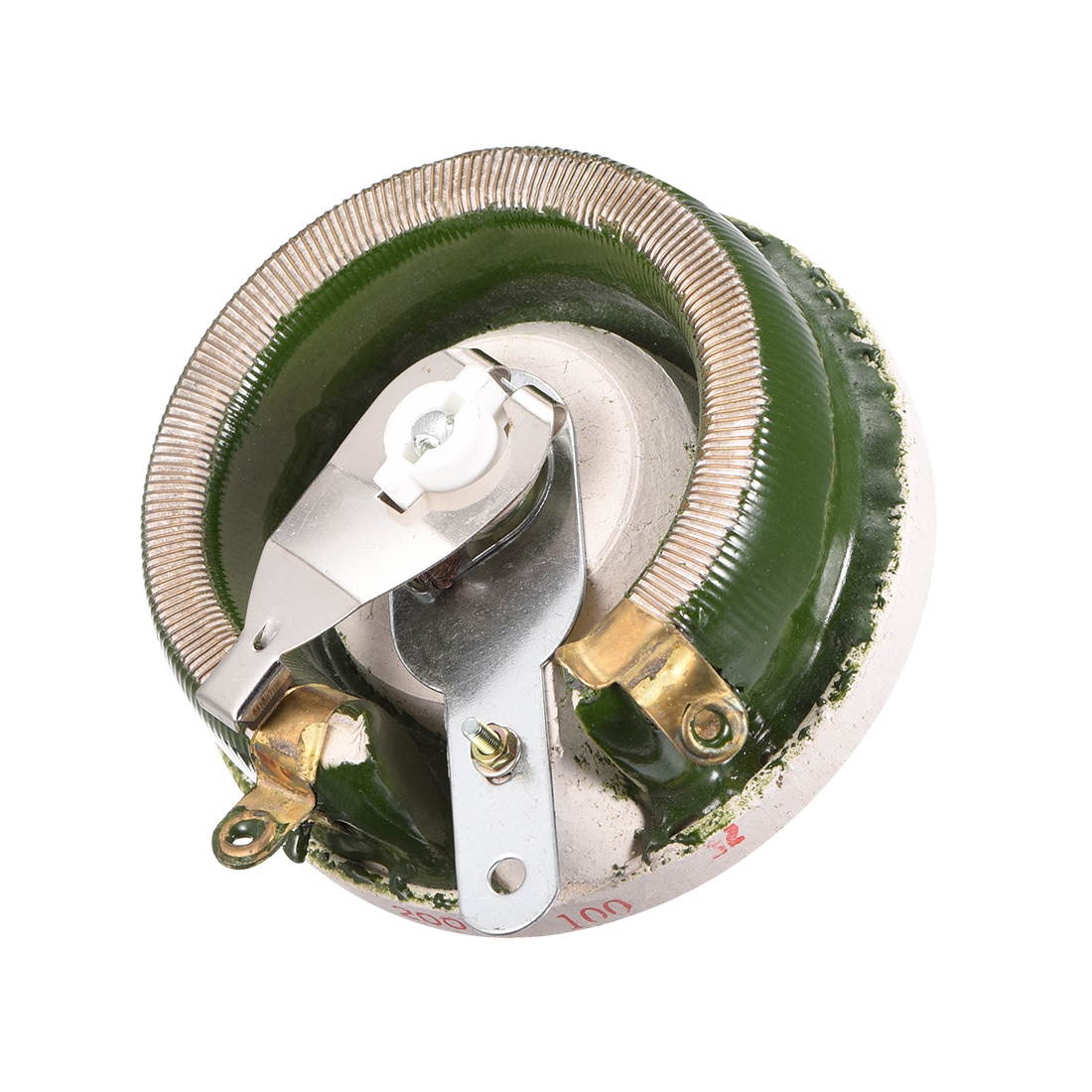 200W 100R Ohm Wirewound Ceramic Potentiometer Variable Rheostat Resistor With Knob