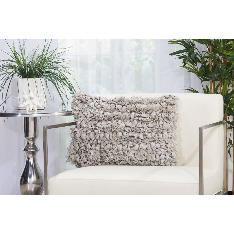 Gray Solid Throw Pillow - Mina Victory