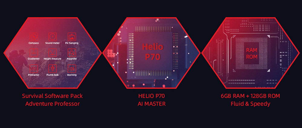 DOOGEE S88 Pro Rugged Phone, 10000mAh,6GB+128GB IP68/IP69K Waterproof Dustproof Shockproof, Triple Back Cameras Fingerprint Identification, 6.3 inch Android 10.0, Wireless Charging