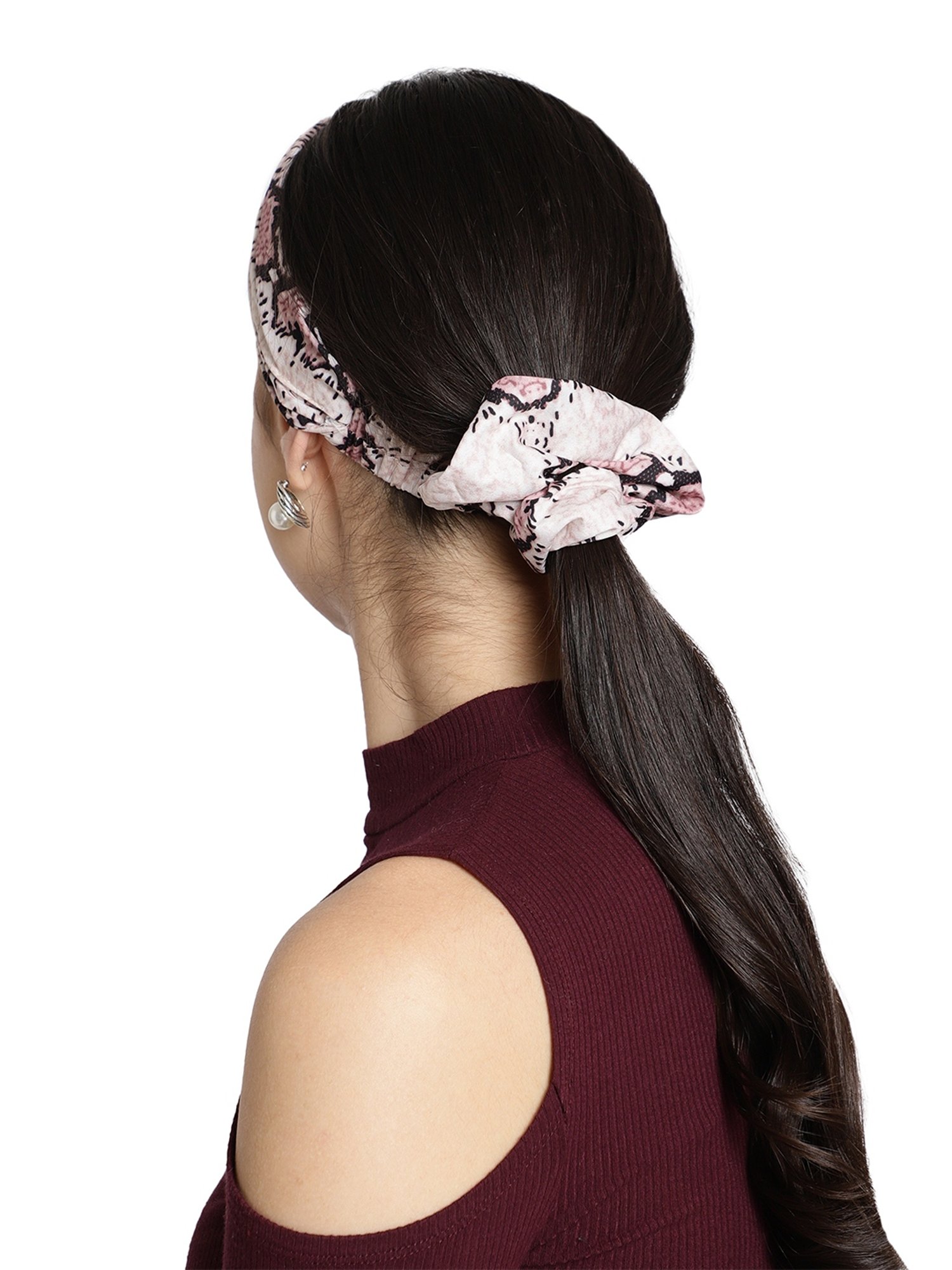 Choko Beige Embellished Hair Band