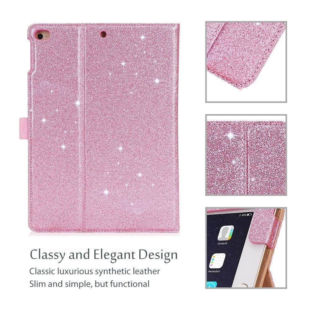 ProCase iPad 9.7 Case 2018/2017 iPad Case - Stand Folio Cover Case for Apple iPad 9.7 inch, Also Fit iPad Air 2/iPad Air -Glitter Pink