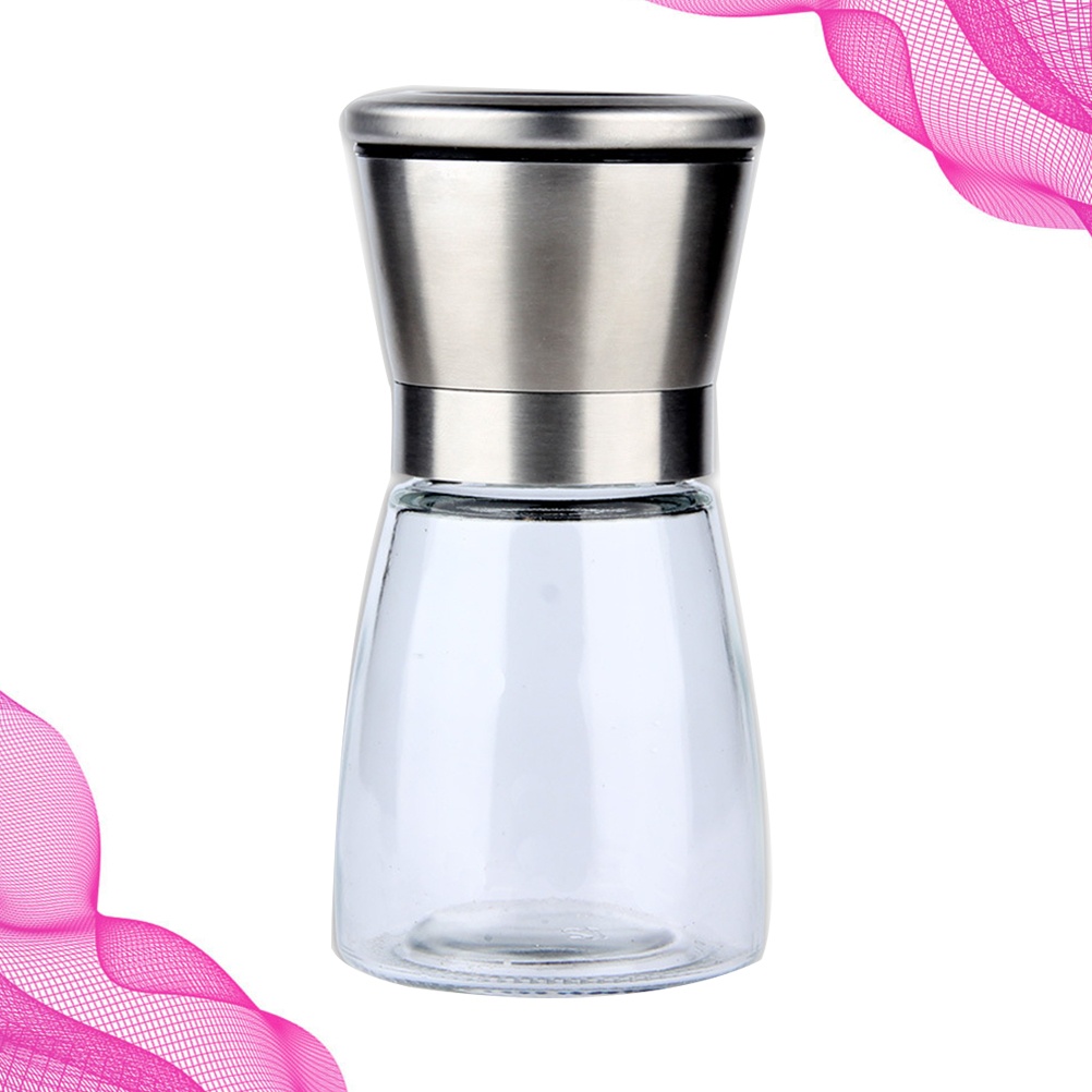 Stainless Steel Pepper Grinder Manual Grinding Bottle Kitchen Seasoning Bottle Box Salt Pepper Container