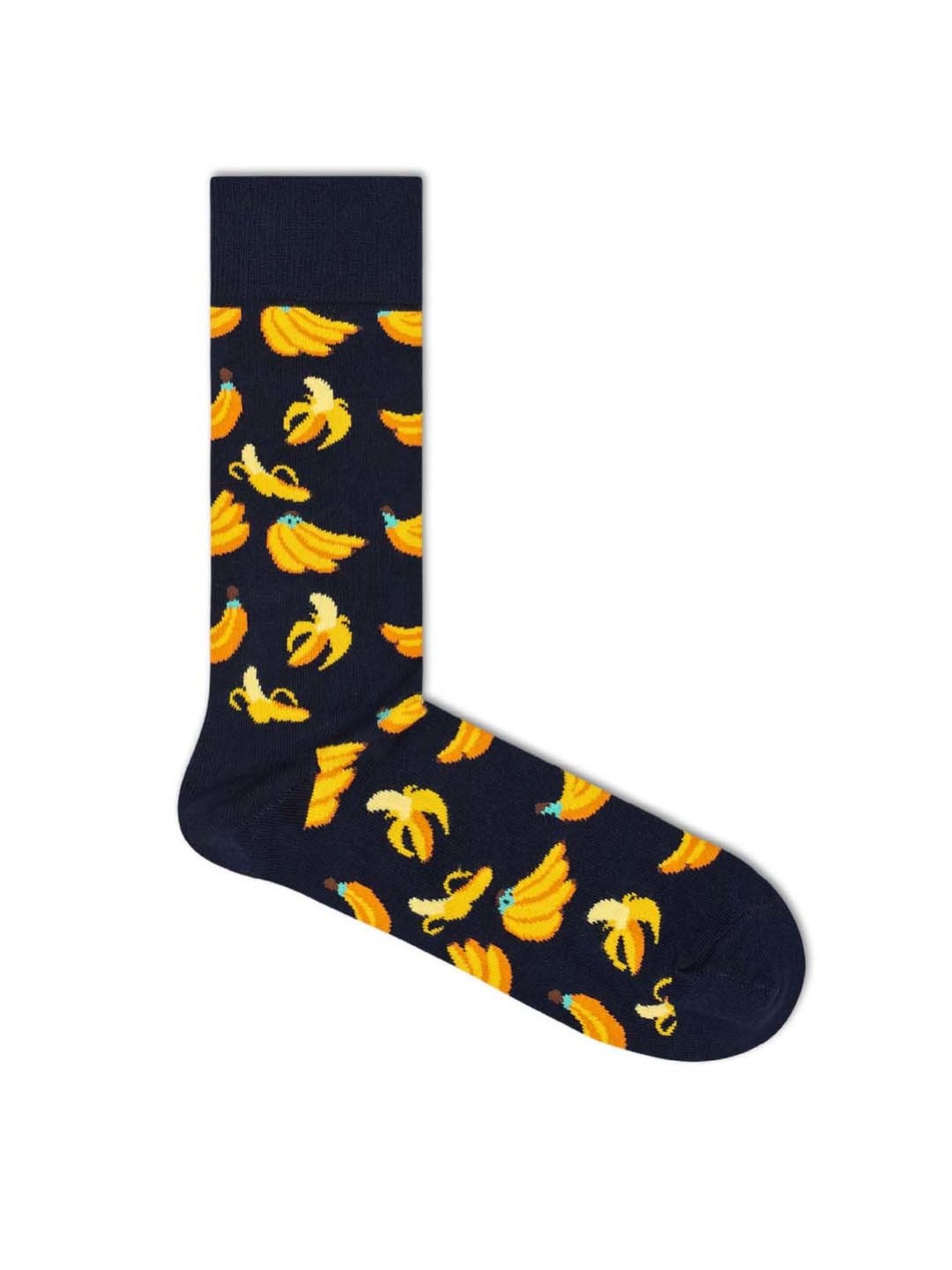Happy Socks Banana Blue & Yellow Cotton Printed Socks (41-46)