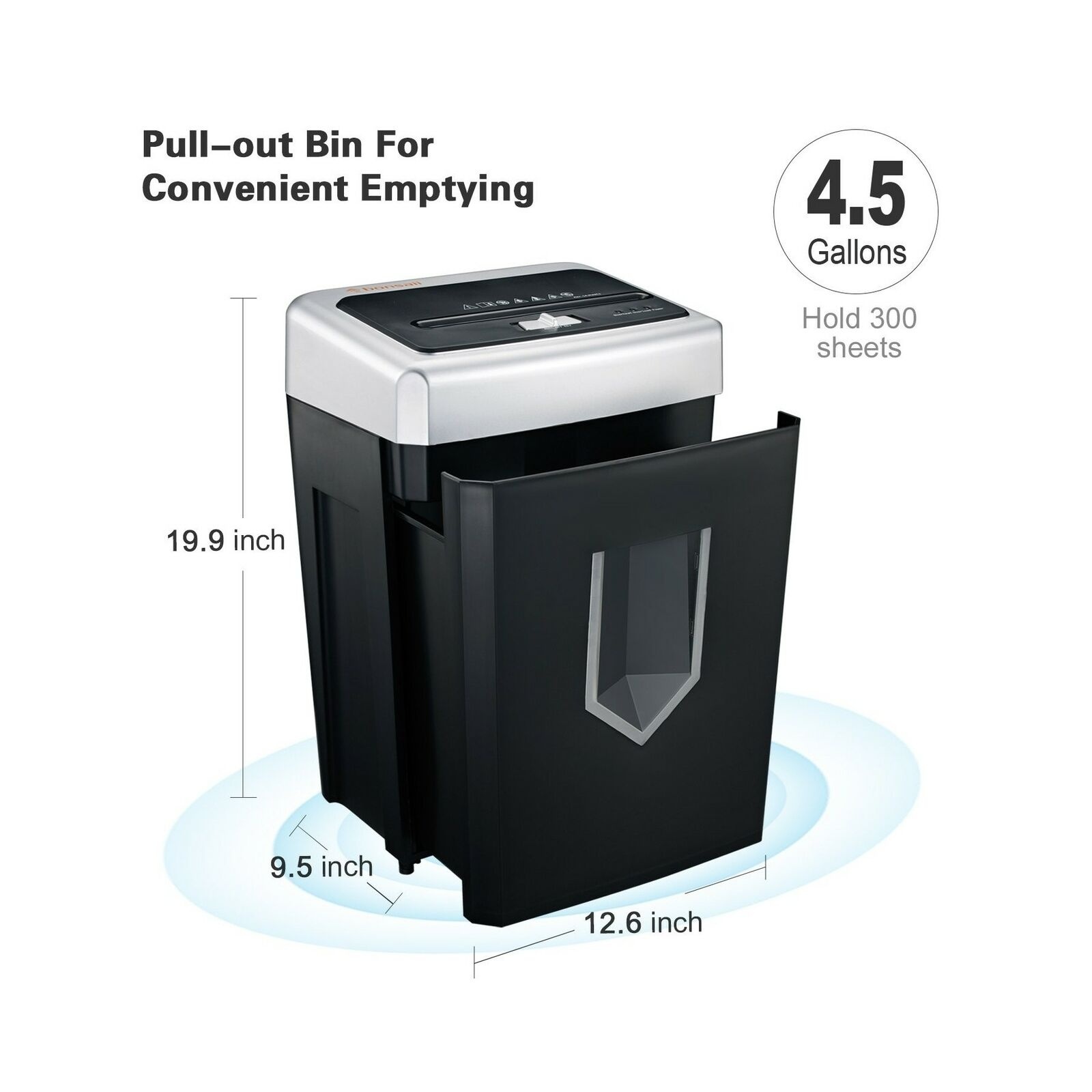 Bonsaii 14-Sheet Cross-Cut Heavy Duty Paper Shredder, 30-Minute Continuous Running Time, Credit Card/Staples Shredders for Office, Quiet Shredding Machine with Jam Proof System (C169-B)