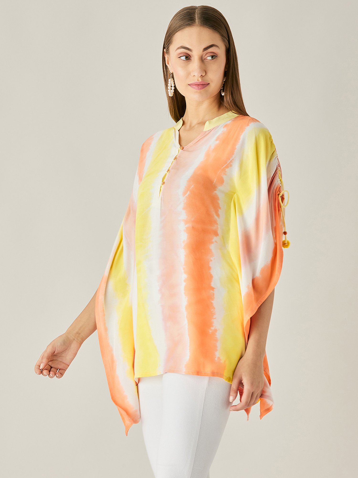 The Kaftan Company Multicolor Tie-Dye Kaftan Top
