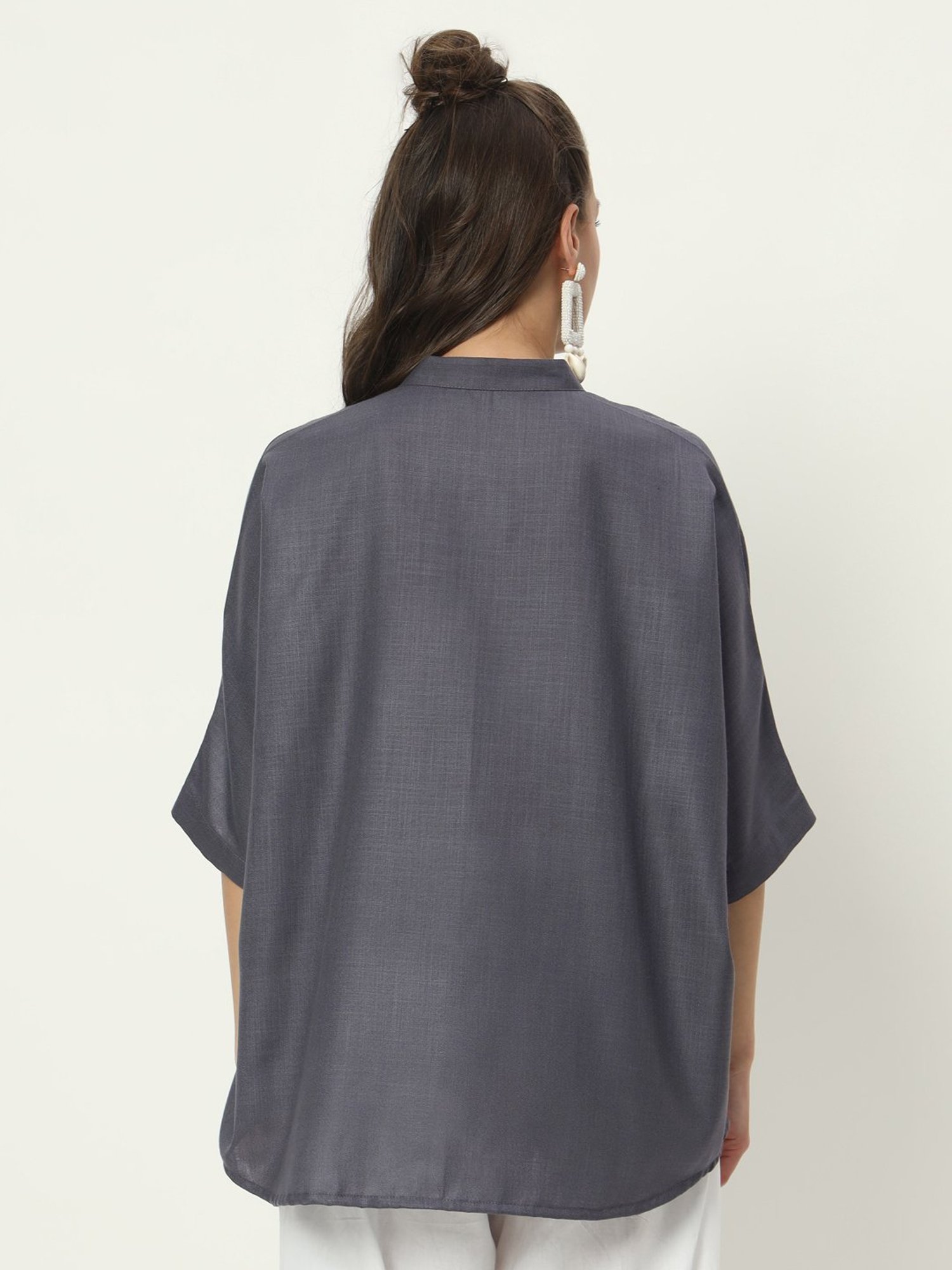 9rasa Grey Cotton Shirt