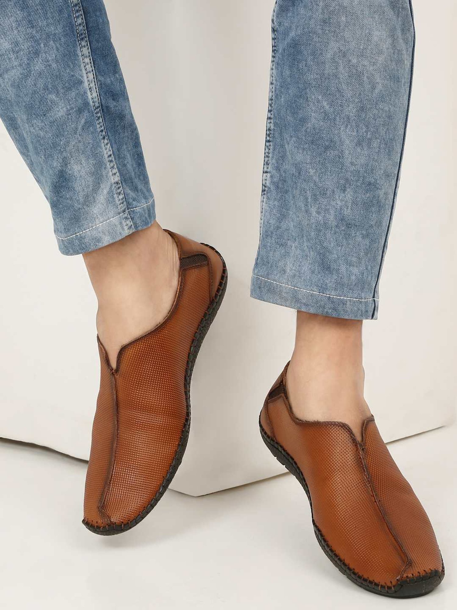 Teakwood Leathers Men's Tan Casual Loafers