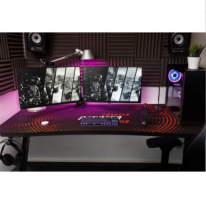 RESPAWN 3000 Gaming Computer Desk - Ergonomic Height Adjustable Gaming Desk, in Blue (RSP-3000-BLU)