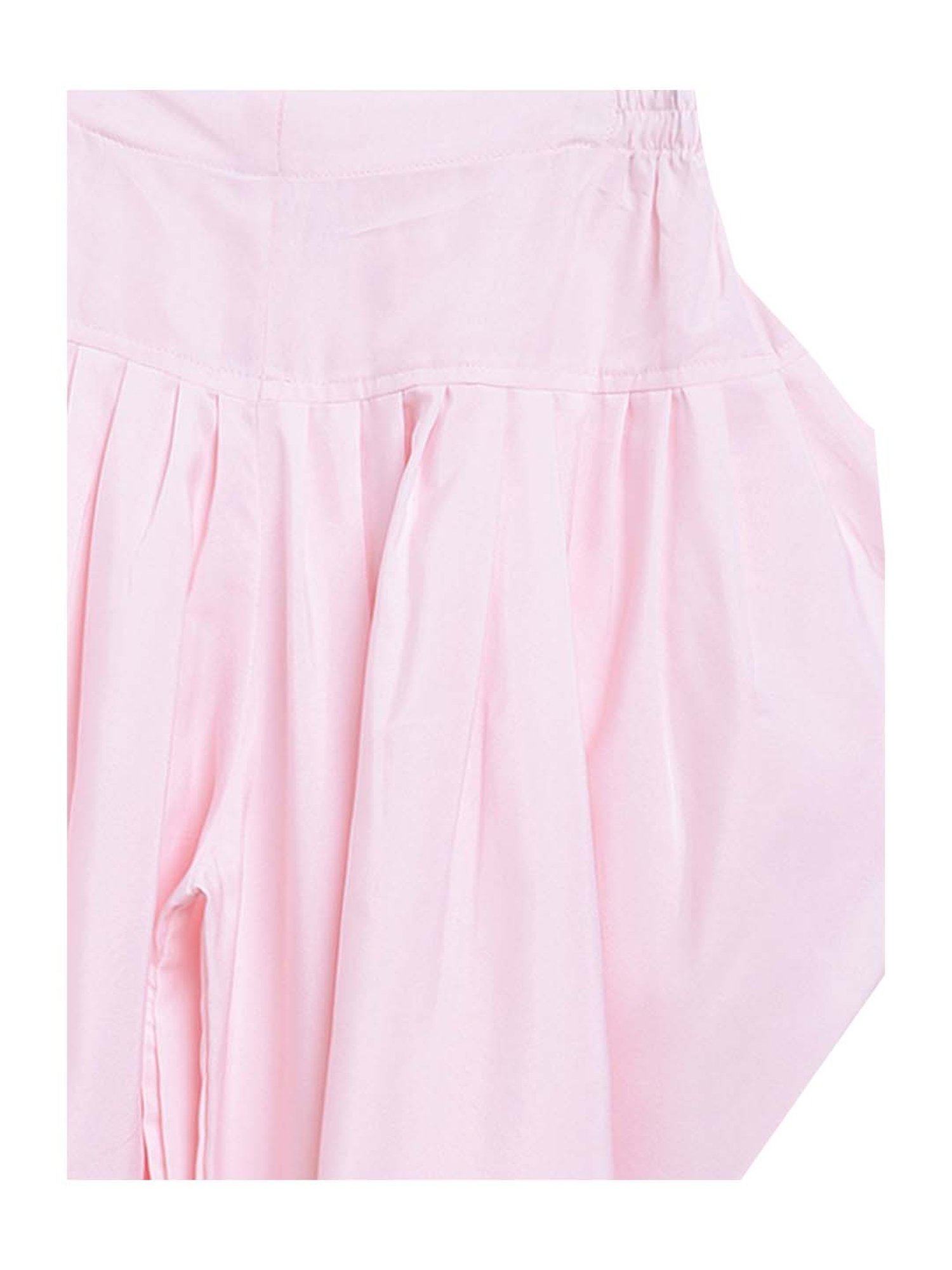 Ahalyaa Kids Pink Floral Print Kurta & Dhoti