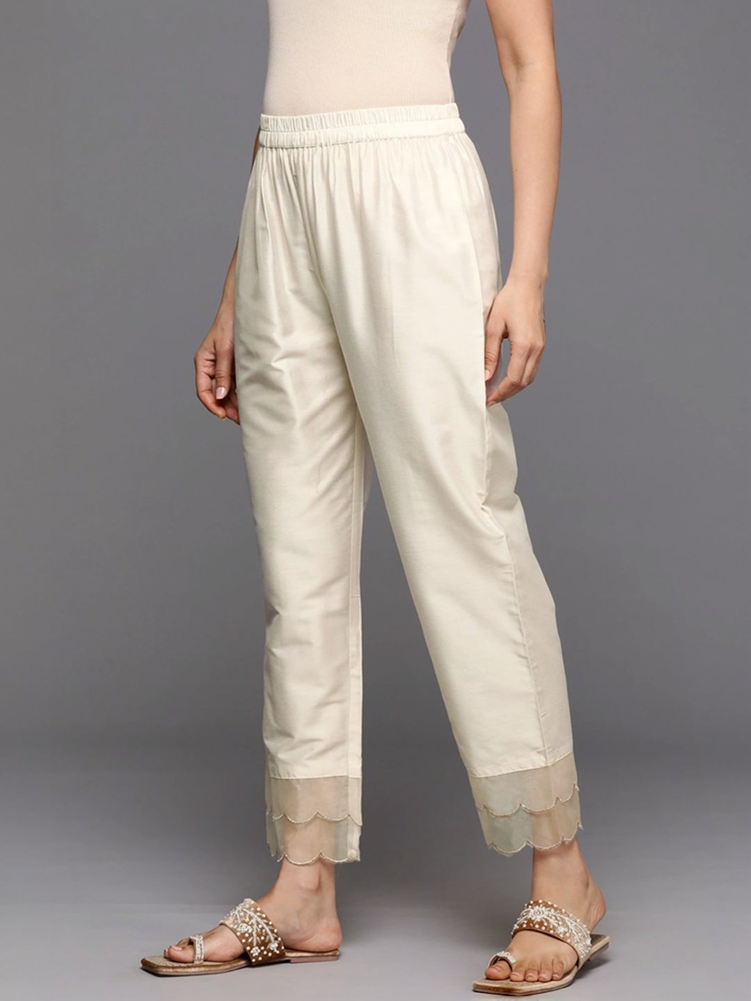 Castle Black Embroidered Palazzos