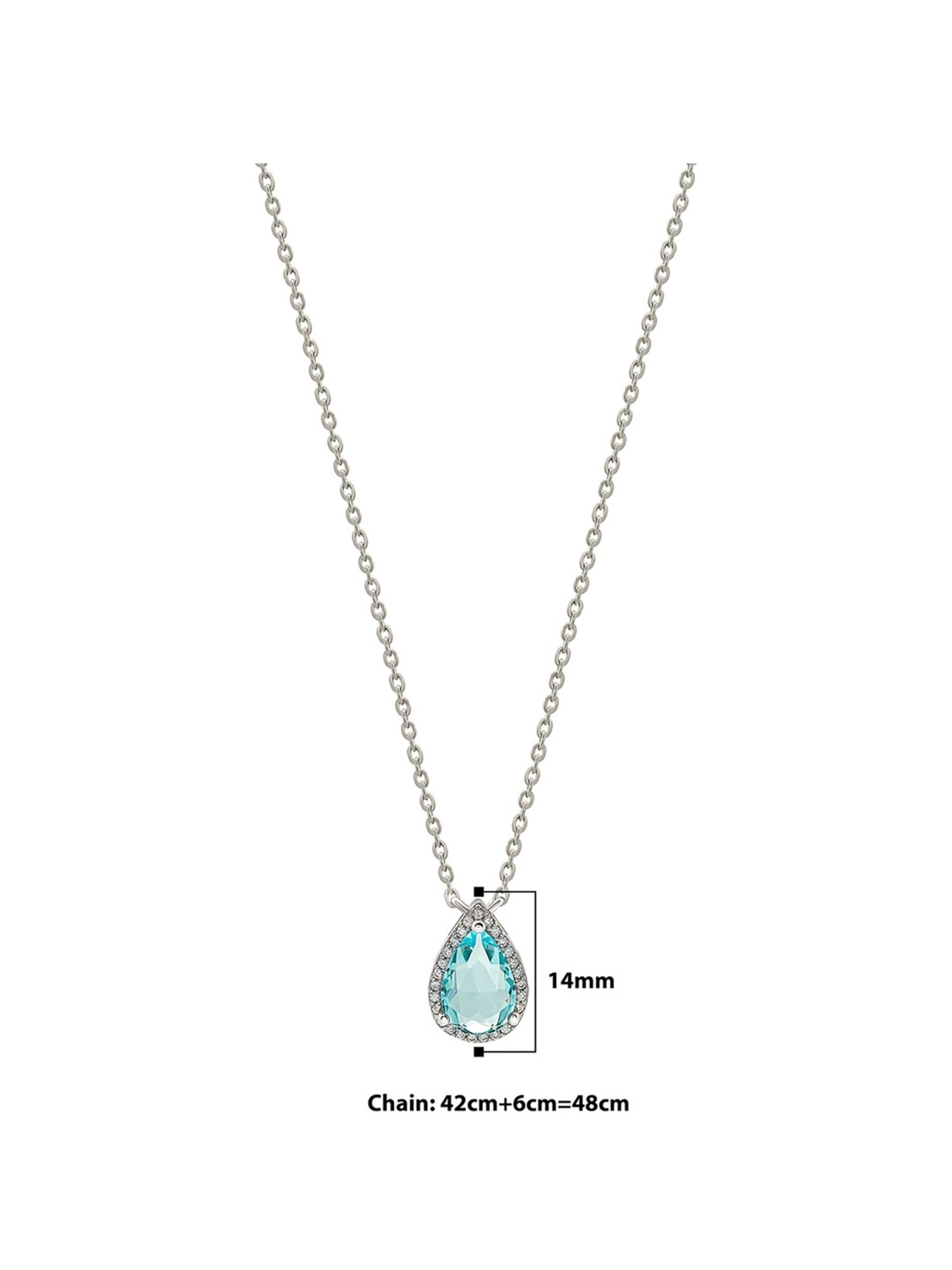 Silberry 92.5 Sterling Silver Ocean Bliss Necklace