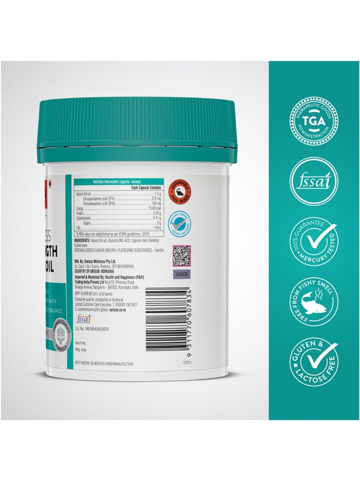 Swisse Ultiboost Odourless Wild Fish Oil - 40 Capsules