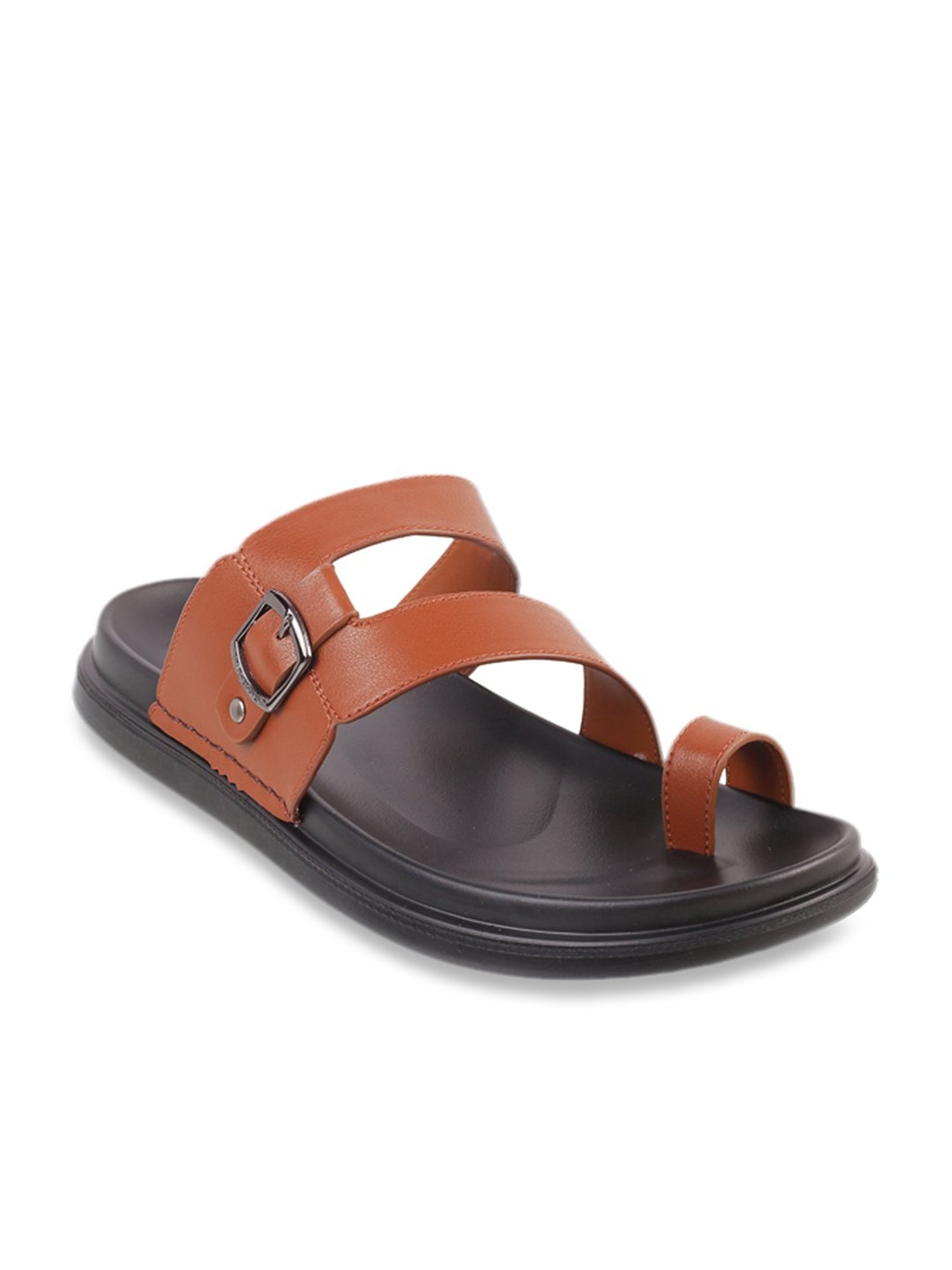 J. Fontini by Mochi Men's Tan Toe Ring Sandals