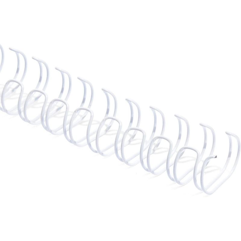 Stockroom Plus 100-Pack White Double Loop Wire Spiral Binding Coils Spines for 85 Sheets, 10.5"x0.43", 3:1 Pitch