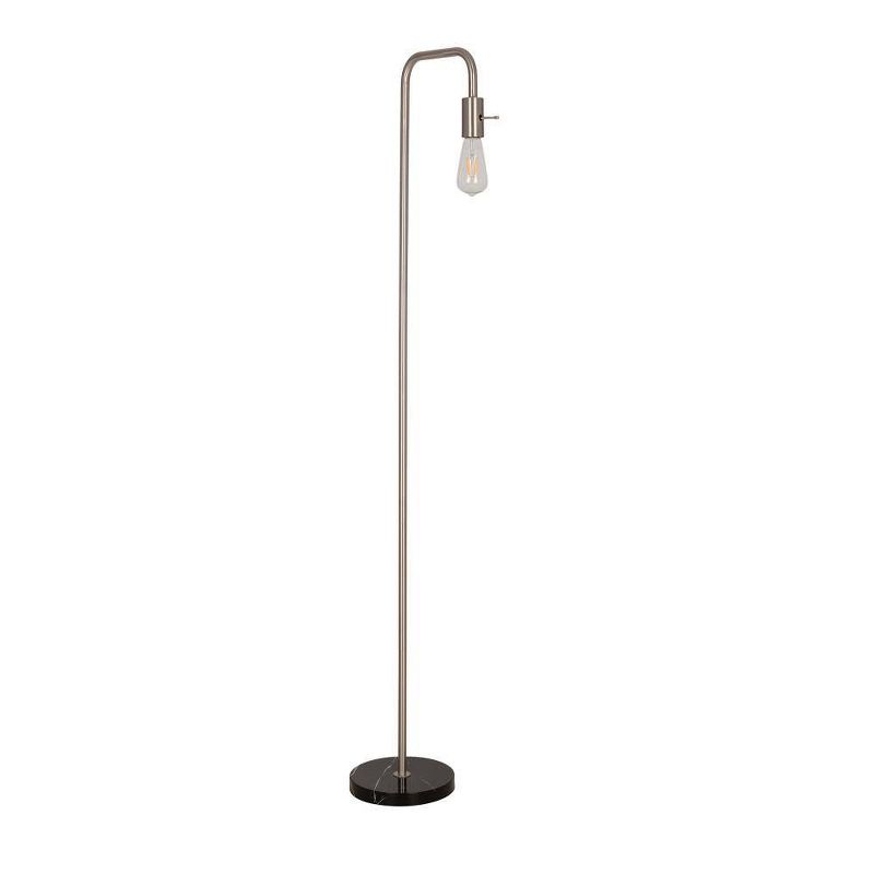 62" Marble Decal Floor Lamp (Includes Energy Efficient Light Bulb) Black - Cresswell Lighting