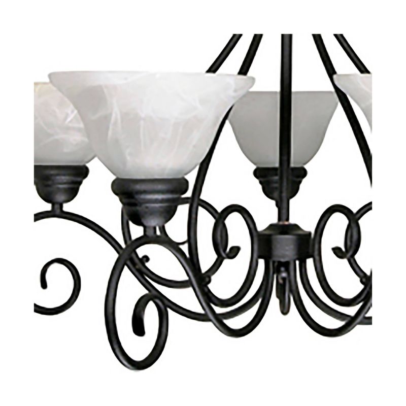 Ceiling Lights Chandelier Textured Black - Aurora Lighting