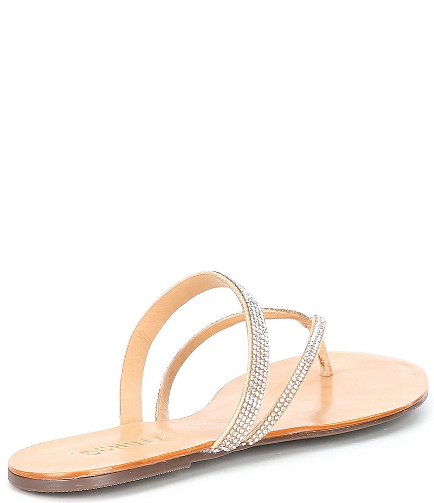 Schutz Toven Jewel Embellished Suede Sandals