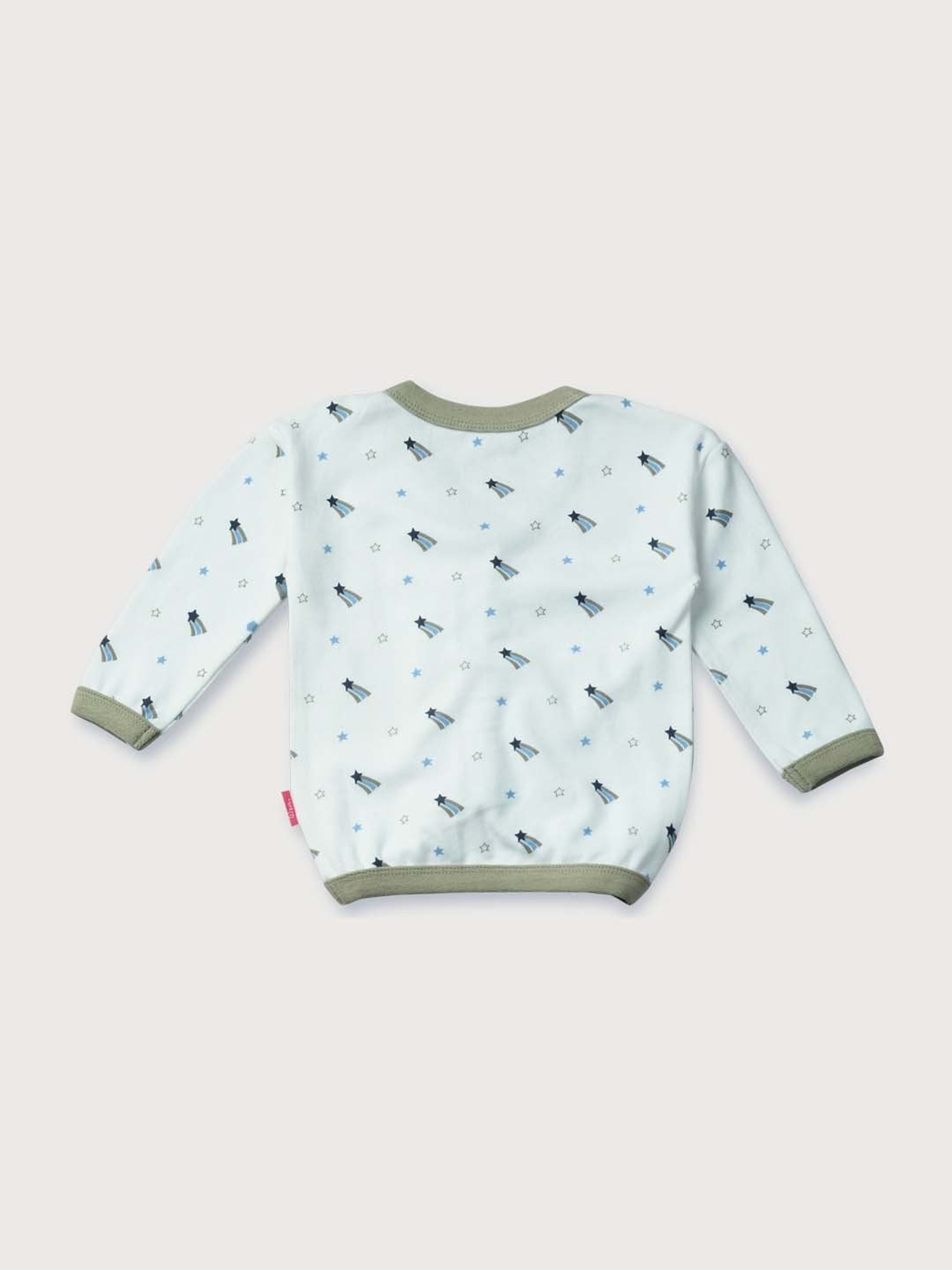 GJ baby White Printed Full Sleeves Top Set