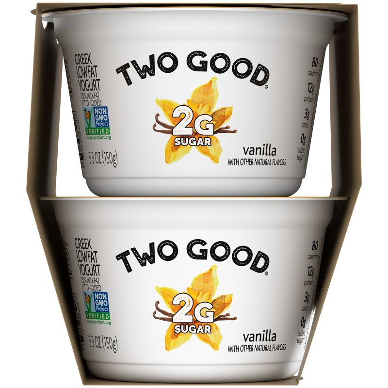 Dannon Two Good Vanilla Greek Yogurt - 4pk/21.2oz