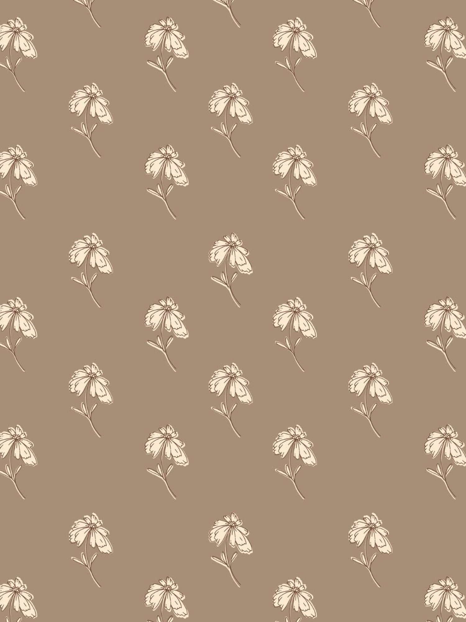 SPACES DRAPE STORY Boho Floral Camel Brown Polyester 5 ft Sheer Window Curtains - Set of 2