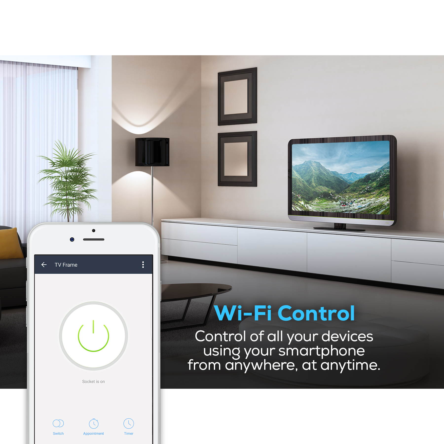 Geeni Spot Wi-Fi Smart Plug / Amazon Alexa / Google Assistant / Microsoft Cortana Compatible / No Hub Required