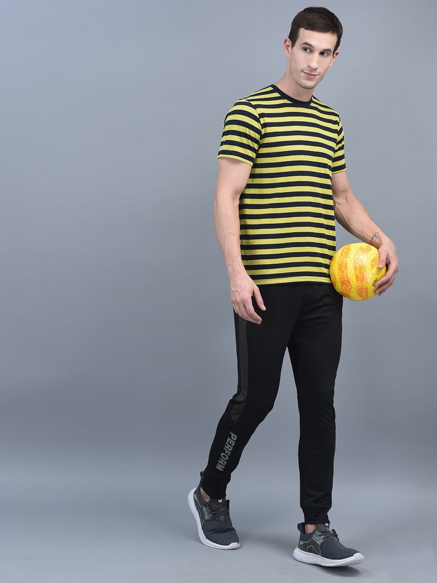 Force NXT Olive & Black Regular Fit Sports Joggers - Pack Of 2