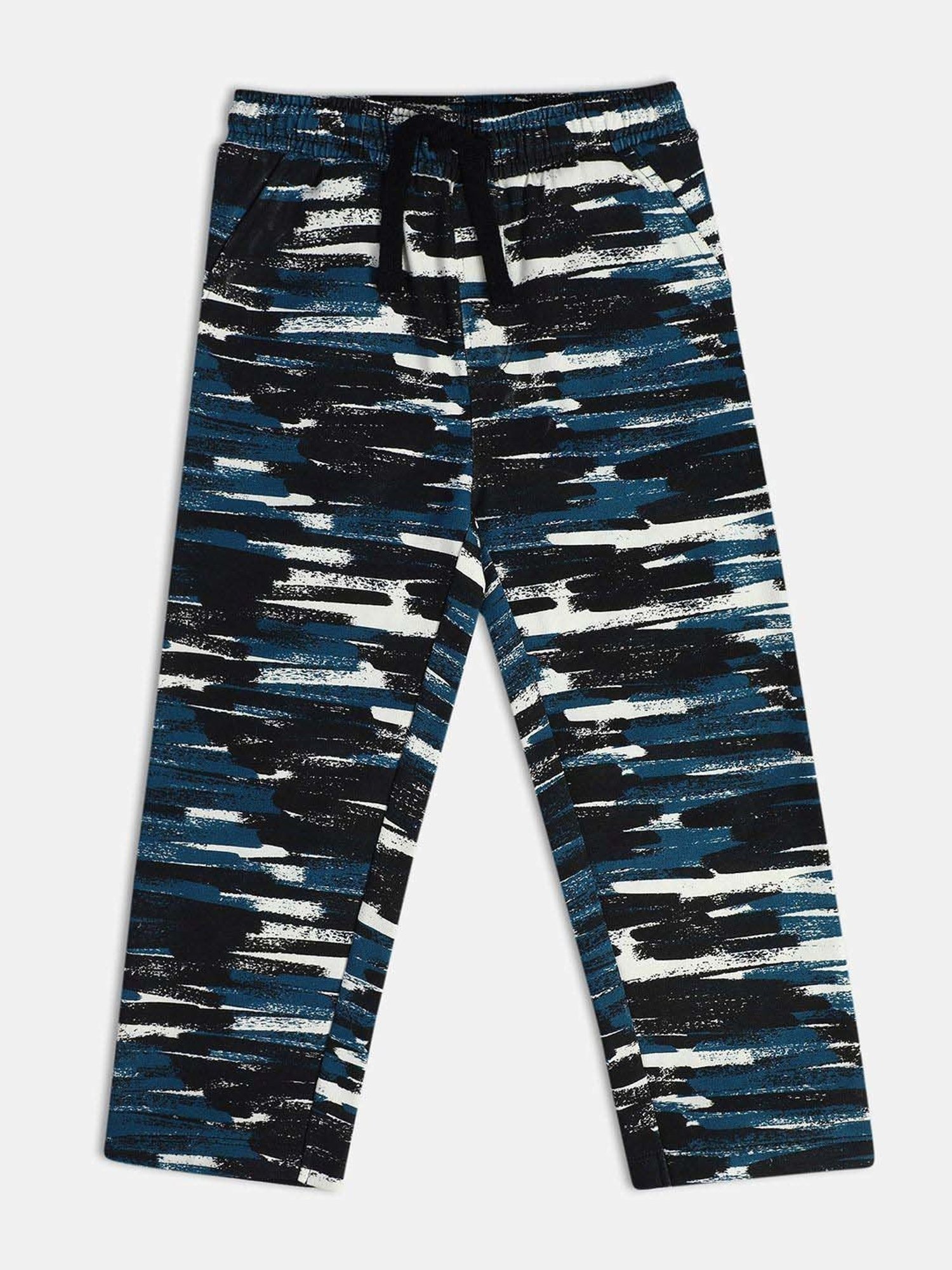 MINIKLUB Boys Blue Printed Full Sleeves Knit Bottom