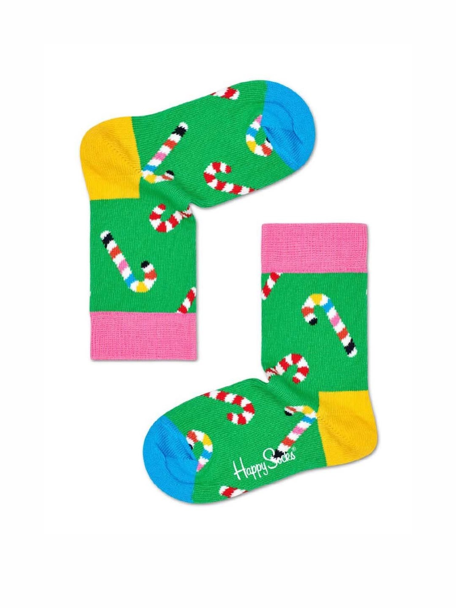 Happy Socks Kids Candy Cane Multicolor Cotton Printed Socks (12-24M)