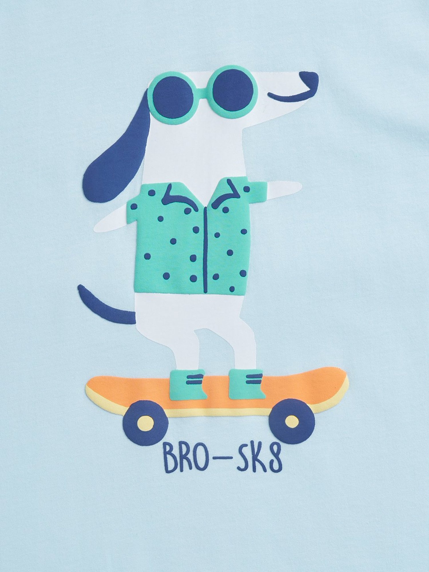 HOP Boys by Westside Light Blue Animal Design T-Shirt