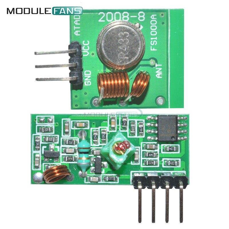 1 Pairs 433Mhz RF Transmitter And Receiver Link Diy Kit For Arduino ARM MCU DC 5V External Antenna AM Mode VCC Voltage Module