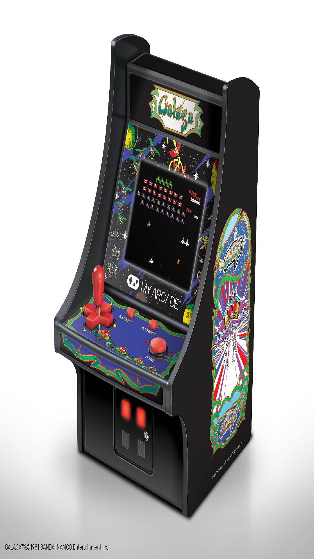 MY ARCADE BANDAI NAMCO GALAGA 6" Micro Arcade Machine Portable Handheld Video Game