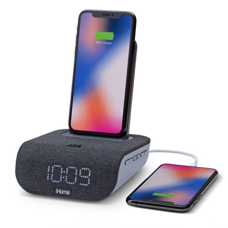 iHome Qi Charging Bluetooth Alarm Clock
