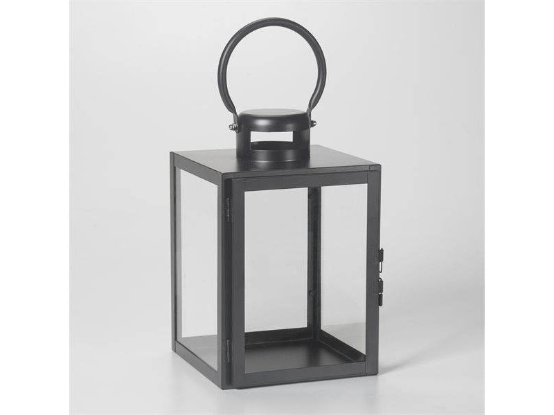 11" Huntington Metal Outdoor Lantern Black - Smart Living