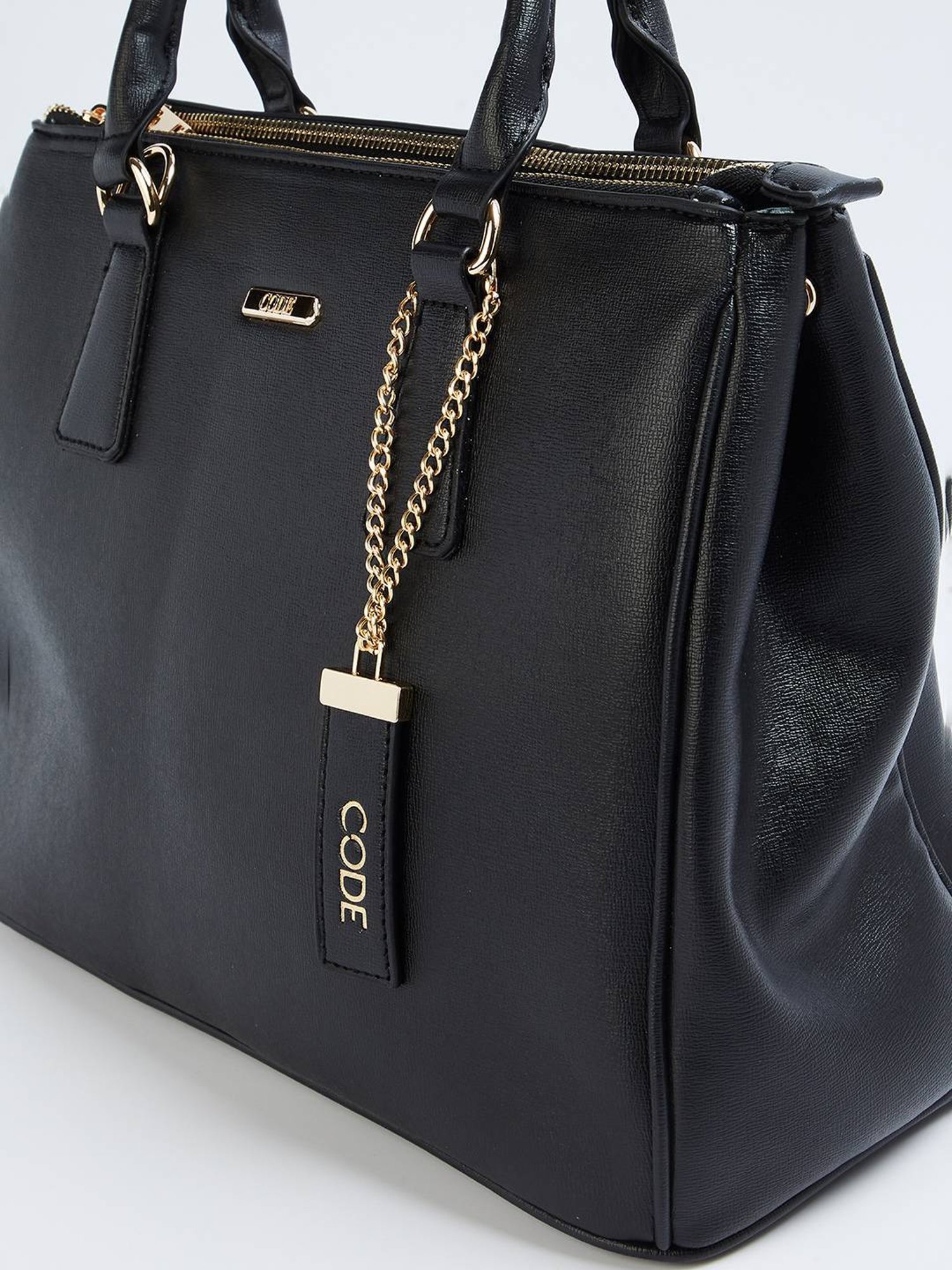 Code by Lifestyle Black Solid Handbag