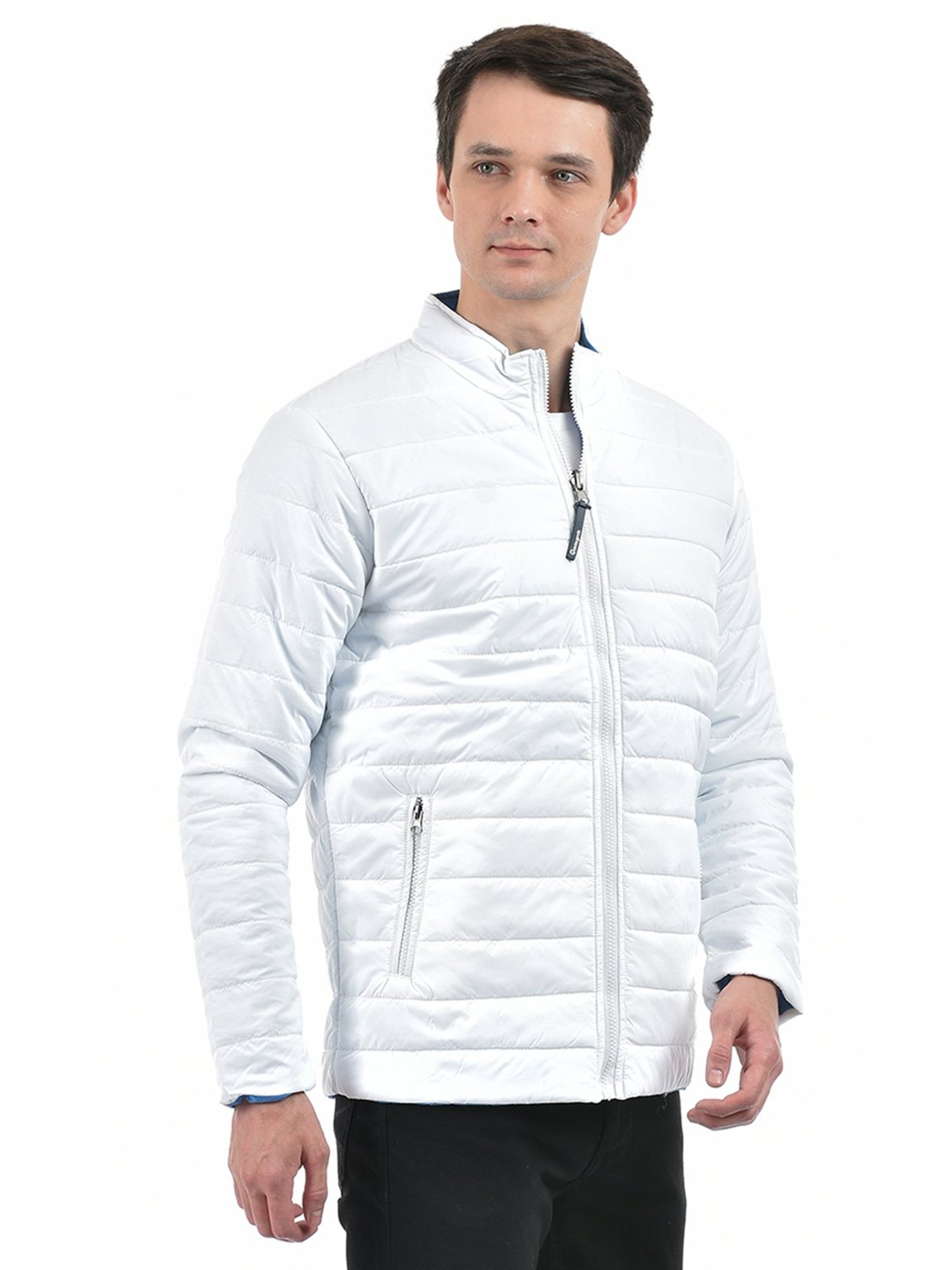Integriti White & Ink Blue Regular Fit Reversible Jacket
