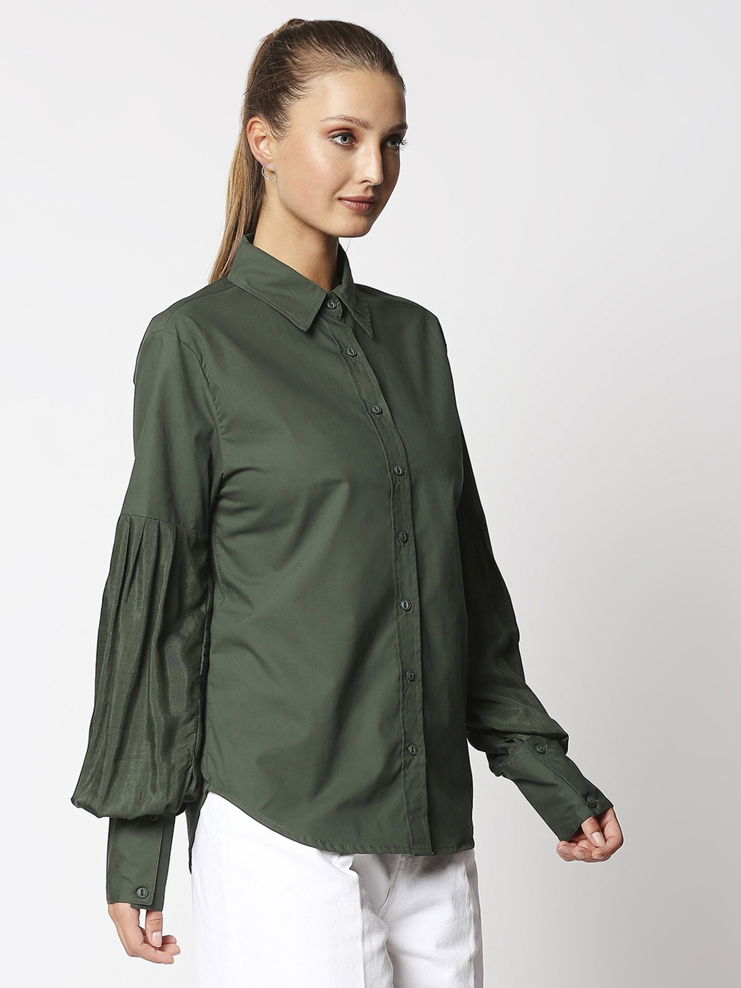 Remanika Green Pure Cotton Shirt