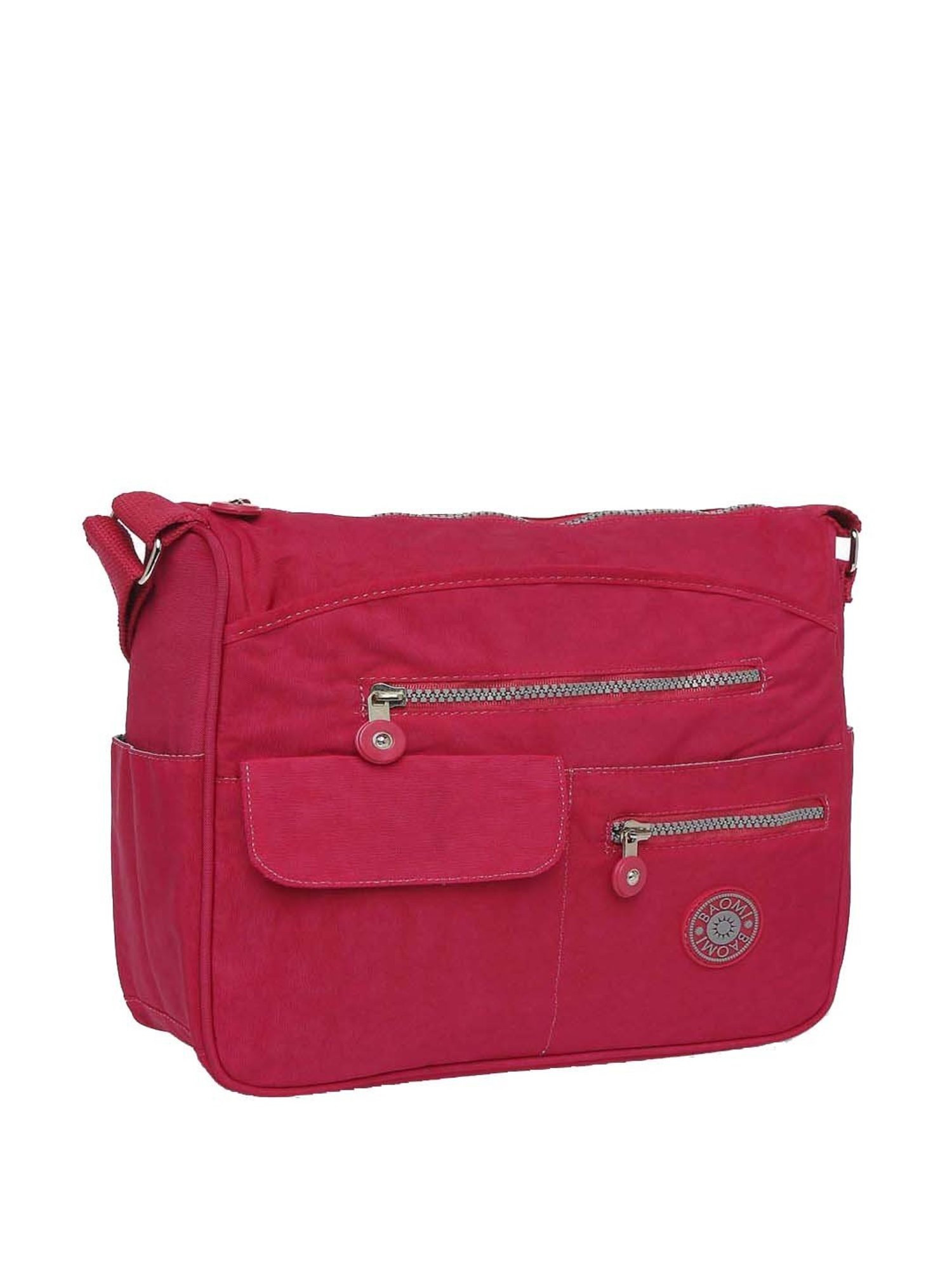 Baomi Pink Solid Medium Cross Body Bag