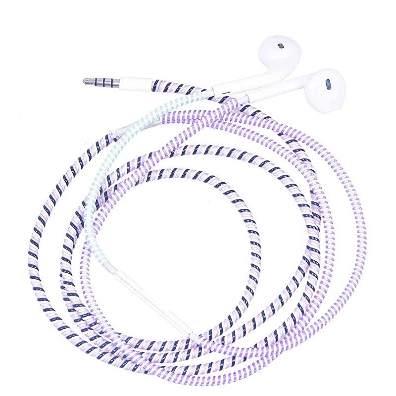 Cable Protector Wire Repair Pet Cord Protector Headphone Saver 8 Pc Spiral Cable Strain Relief Cable Wrap Tube Charger Cord Sleeve for iPhone Mac Lightning Cable USB Date Cable39ftpc