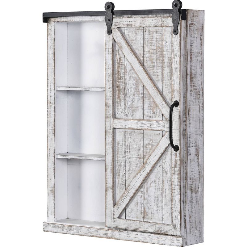 Winona Farmhouse Barn Door Cabinet Mirror - FirsTime