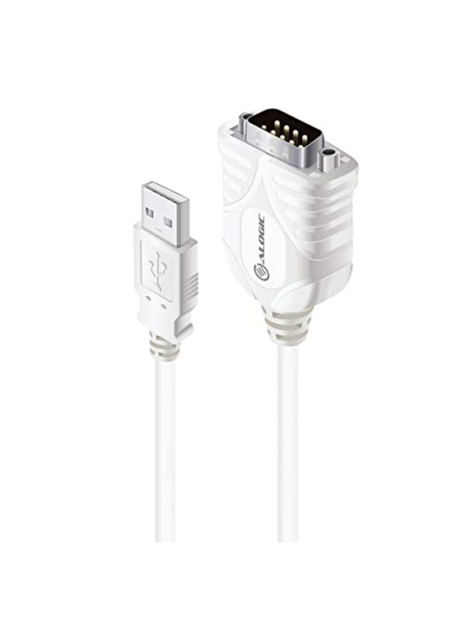 Alogic USB 2.0 to DB9 Serial Converter, 65 cm Cable (White)