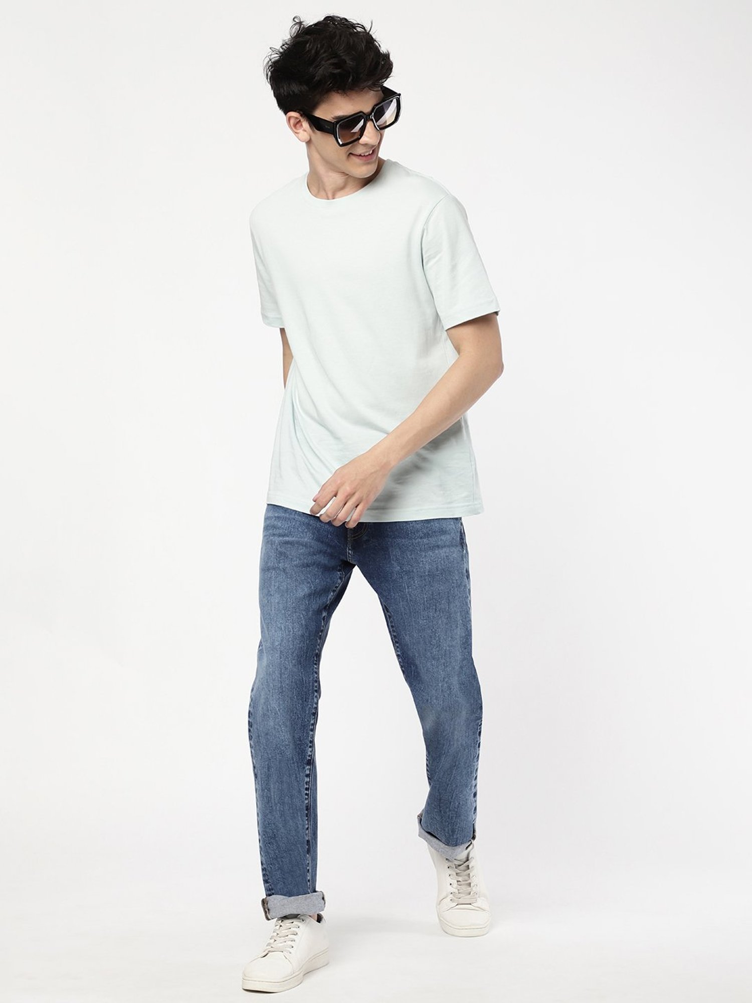 Passion Blue Regular Fit Lightly Washed Jeans