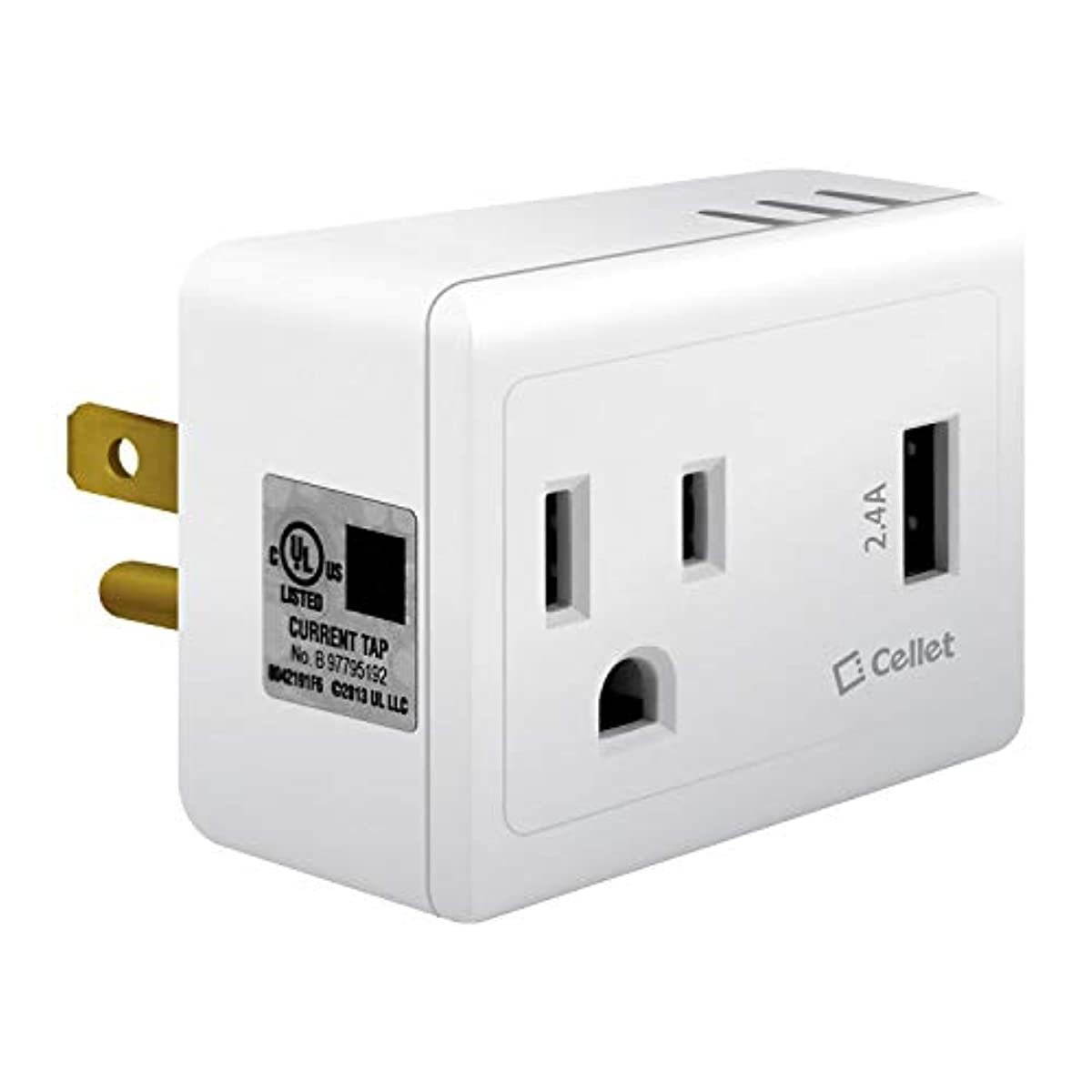 Cellet Duo Wall Plug and Cellphone Charger Compatible for Samsung Note 10 9 8 Galaxy S10 S9 S8 iPhone Xr XS Max X 8 7 Plus iPod/iPad Tablets. Perfect for Charger Multiple Devices at Once