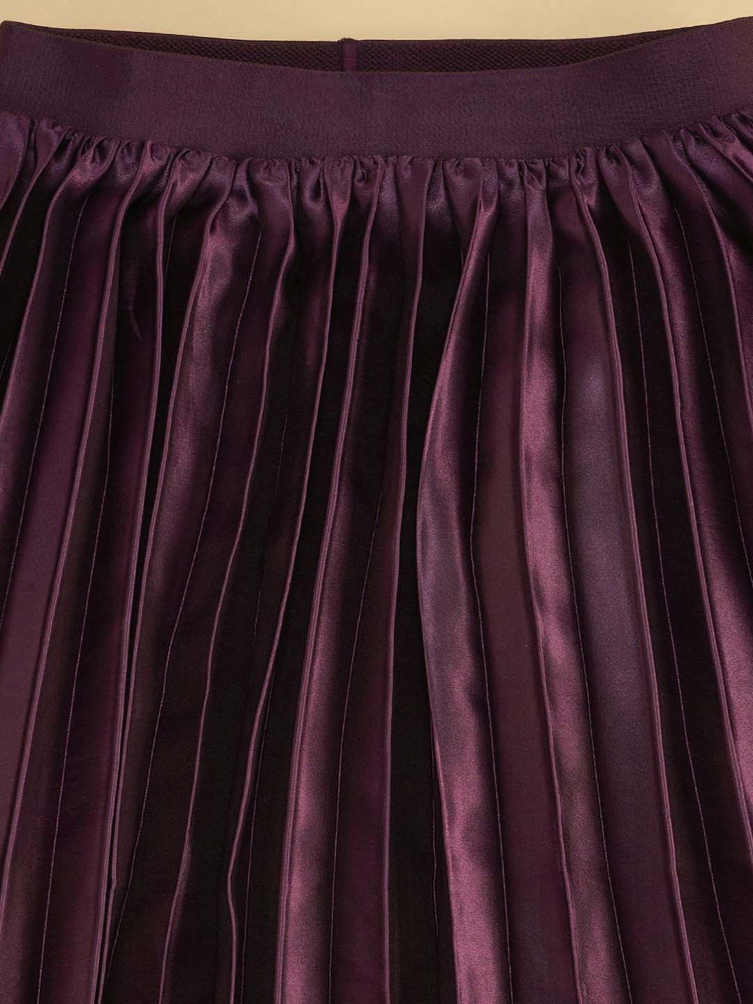 Pantaloons Junior Maroon Cotton Regular Fit Skirt