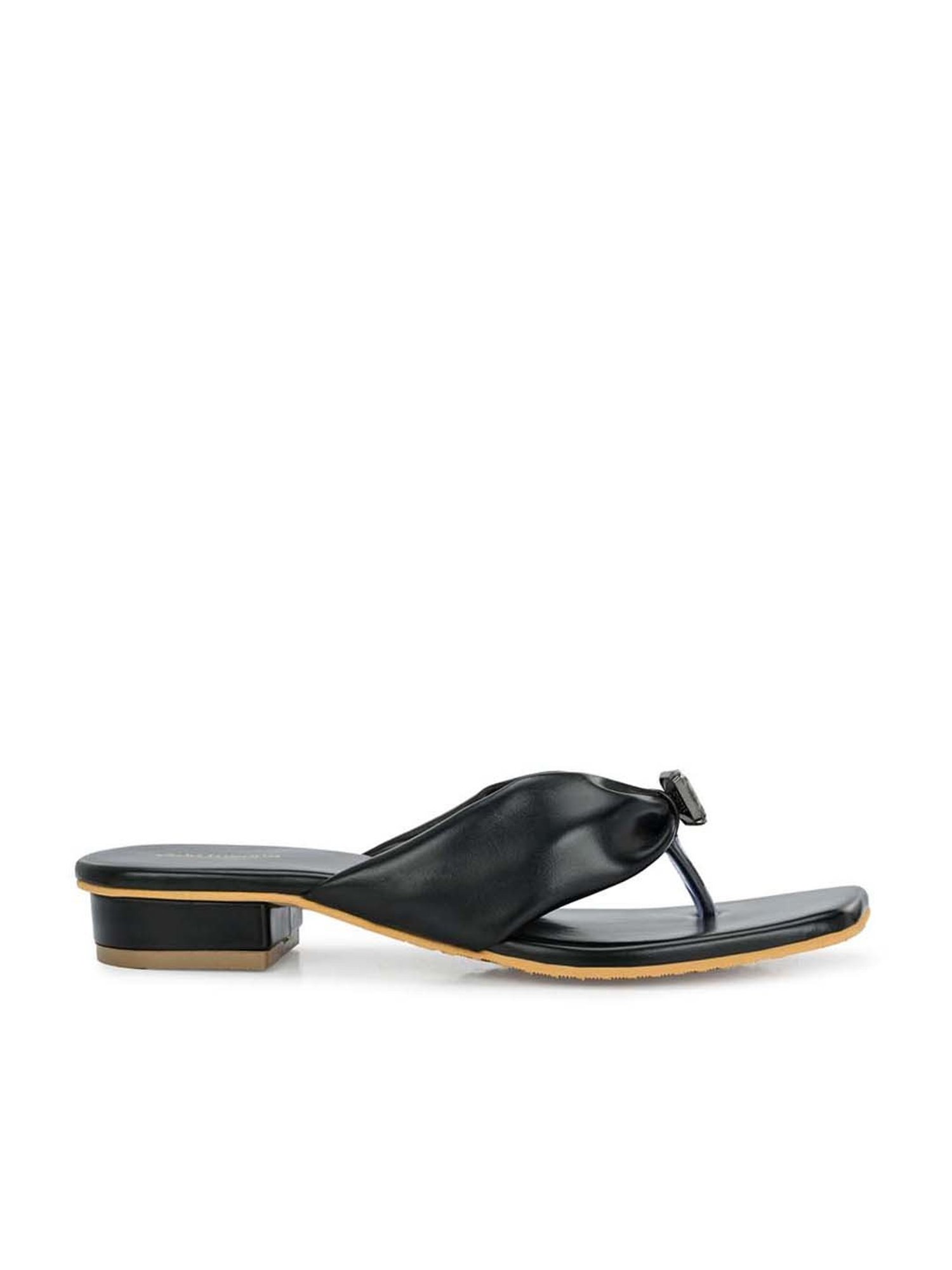 Clog London Women's Black Thong Sandals