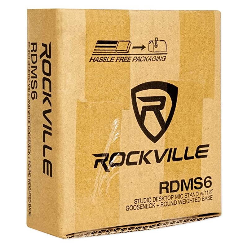 RDMS6 Studio Desktop Mic Stand w 118 Gooseneck+Round Weighted Base Black