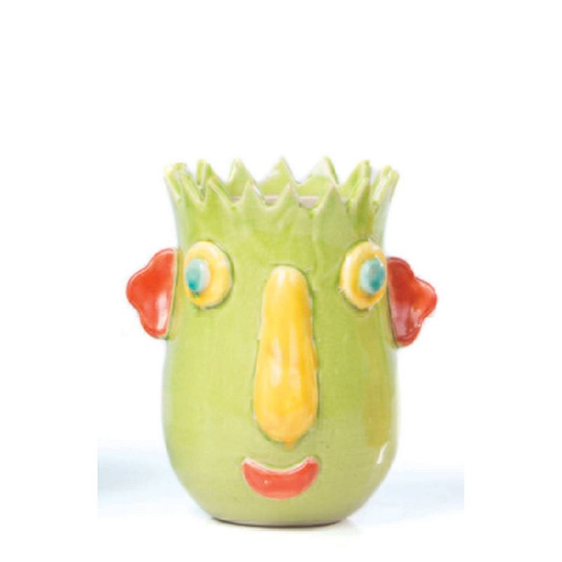 Medium Indoor/Outdoor Ceramic Cabeza Planter - Alfresco Home LLC